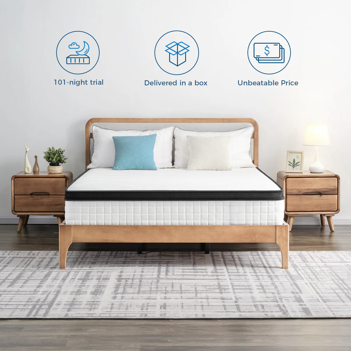 Coolvie 30 cm Luxus Hybrid Matratze – 7-Zonen Taschenfederkern & OEKO-TEX®