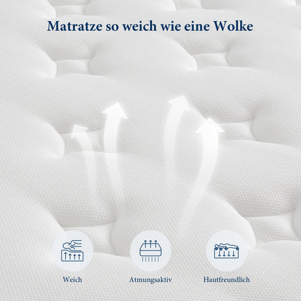 "Materialien: Medium-Weich-OEKO-TEX-zertifiziert-atmungsaktive Matratze ohne Gerüche"