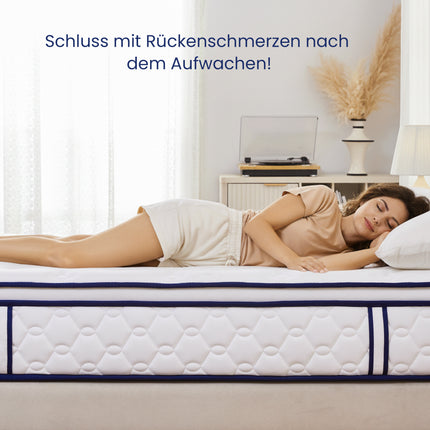 "Coolvie Hybrid-Matratze im Schlafzimmer-Setting,7-Zonen-ergonomische Matratze"