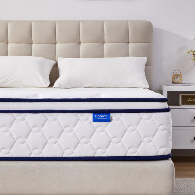 "Coolvie Hybrid Matratze–Edge-Detail:25 cm Höhe, mittelfeste Liegefläche,OEKO-TEX und CertiPUR-US"